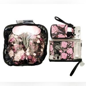 Jessica McClintock Travel Accessory Bundle Pillow Wallet Luggage Tags Phone Case